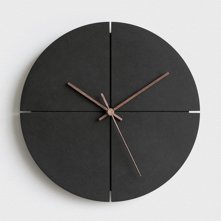 wozoom Silent Modern Wood Pointer Decorative Wall Clock, Black A, Black B, Black C, Black D