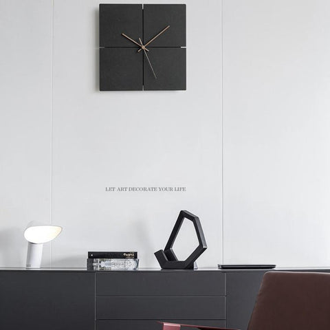 wozoom Silent Modern Wood Pointer Decorative Wall Clock, Black A, Black B, Black C, Black D
