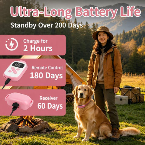 PaiPaitek Dog Training Collar With Remote 1000M Range IPX7 Waterproof Collar, PD 523-1 Pink, PD 523-1 Orange, PD 523-2 Pink, PD 523-3 Pink