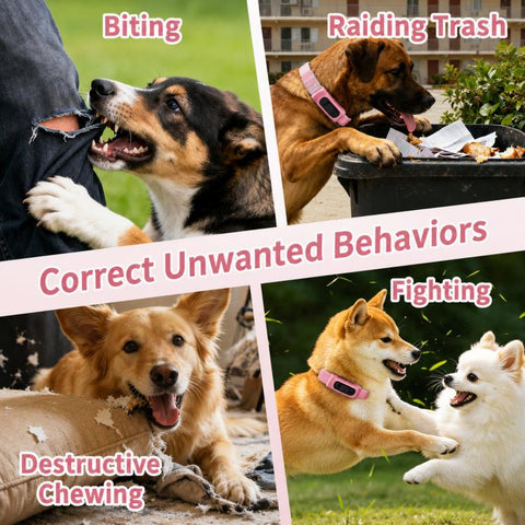 PaiPaitek Dog Training Collar With Remote 1000M Range IPX7 Waterproof Collar, PD 523-1 Pink, PD 523-1 Orange, PD 523-2 Pink, PD 523-3 Pink