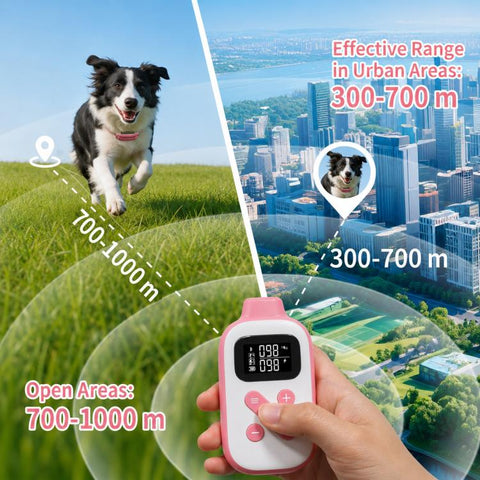 PaiPaitek Dog Training Collar With Remote 1000M Range IPX7 Waterproof Collar, PD 523-1 Pink, PD 523-1 Orange, PD 523-2 Pink, PD 523-3 Pink