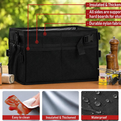Waterproof Abrasion-Resistant Grill Storage Bag Thickened Oxford Fabric Outdoor Camping Picnic Tool Box