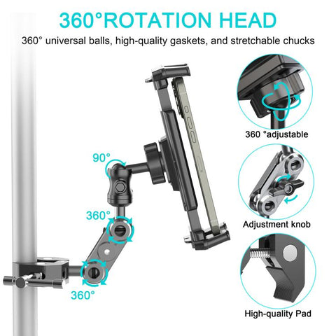 Tablet Holder For Treadmill Exercise Bike Stroller & Wheelchair