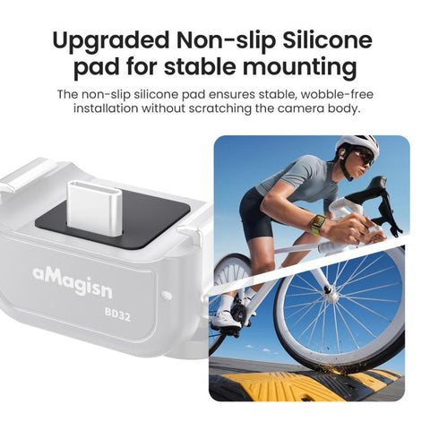 aMagisn Dual-Interface Quick Release Mount for DJI Pocket 4 / 3, Standard Mount, Charging Mount