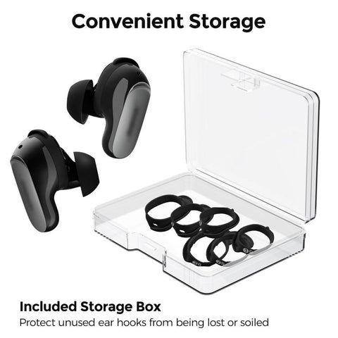AhaStyle WG197 3pairs Silicone Ear Hooks Anti-Slip Ear Wings Loops, For Bose QuietComfort Ultra / Ultra 2