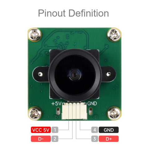 Waveshare OV4689 4MP USB Camera 92-Degree FOV, Supports Type-C Port And SH1.0 4PIN Header, 34767