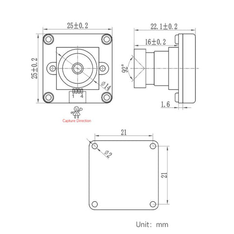 Waveshare OV4689 4MP USB Camera 92-Degree FOV, Supports Type-C Port And SH1.0 4PIN Header, 34767