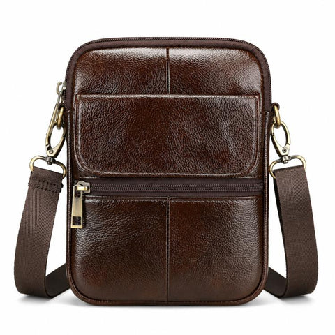 MASIWEI 7350 Vintage Leather Crossbody Bag Small Messenger Shoulder Purse Casual Phone Pouch