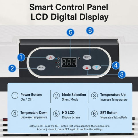 15L Mini Digital Display Car Fridge Dual Use Cooling & Warming Cooler US Plug, 15L