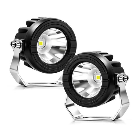 36W 3-Inch Round High-Power Car Truck Spotlight, E10, E10+1-to-2 Wiring Harness