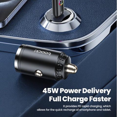 Toocki 45W USB-C Car Charger Mini Pull Ring Type-C Car Adapter Invisible Flush Fit PD PPS Fast Charging, TQ-CC34