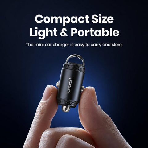 Toocki 45W USB-C Car Charger Mini Pull Ring Type-C Car Adapter Invisible Flush Fit PD PPS Fast Charging, TQ-CC34