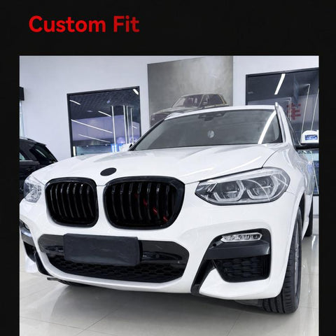 For BMW X3 G01 / X4 G02 2018-2021 Front Grille Air Intake Modification Parts, Single Line, Dual Line