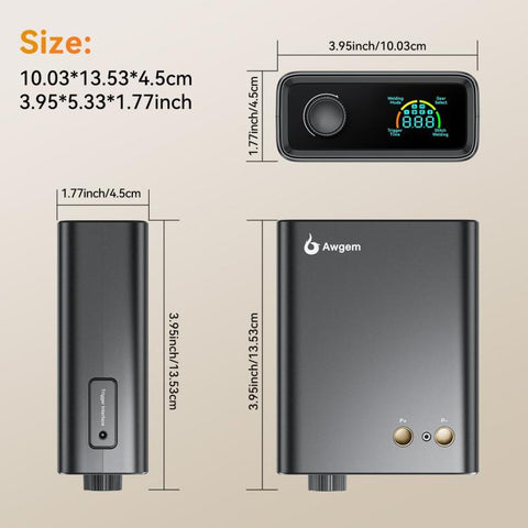 Awgem SK1 Portable Spot Welder 1620A High Current Double Pulse Battery Welder With Pedal, 5000mAh, 10000mAh