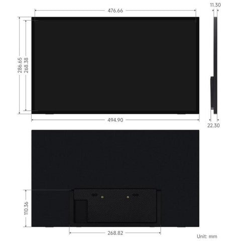 WAVESHARE 21.5inch IPS Touch Monitor With Foldable Stand, 1920 × 1080 Resolution, 144Hz Refresh Rate, 10-Point Capacitive Touch, EU Plug, UK Plug, US Plug
