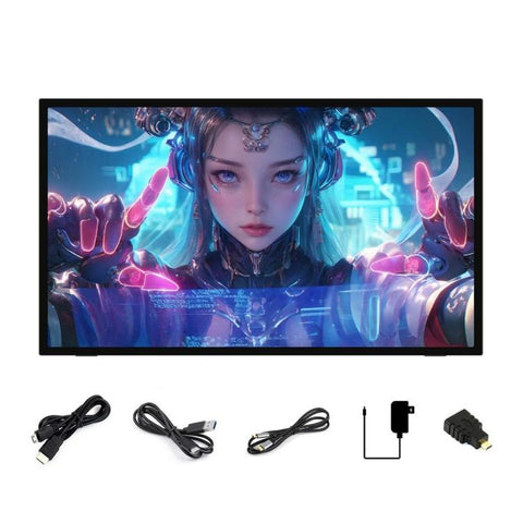 WAVESHARE 21.5inch IPS Touch Monitor With Foldable Stand, 1920 × 1080 Resolution, 144Hz Refresh Rate, 10-Point Capacitive Touch, EU Plug, UK Plug, US Plug