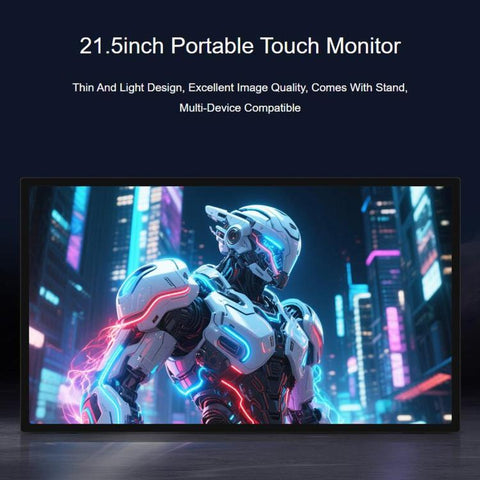 WAVESHARE 21.5inch IPS Touch Monitor With Foldable Stand, 1920 × 1080 Resolution, 144Hz Refresh Rate, 10-Point Capacitive Touch, EU Plug, UK Plug, US Plug