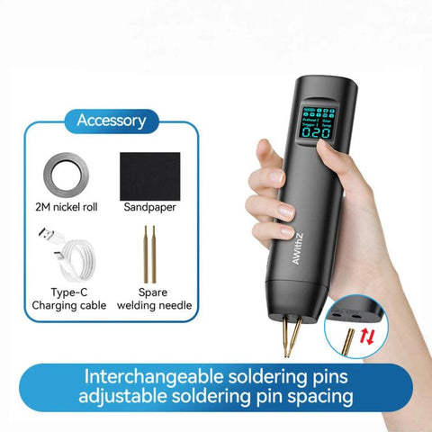 AWithZ HD2 Portable Spot Welder Handheld Battery Welding Machine with HD Color Screen 90 Gears, HD2