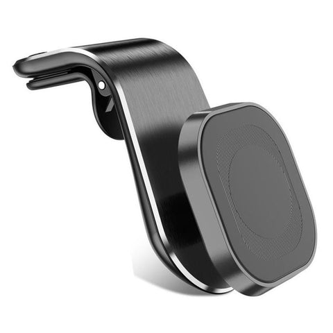 L-Shape Magnetic Car Phone Holder Vent Mount with Strong Magnets & Silicone Clip