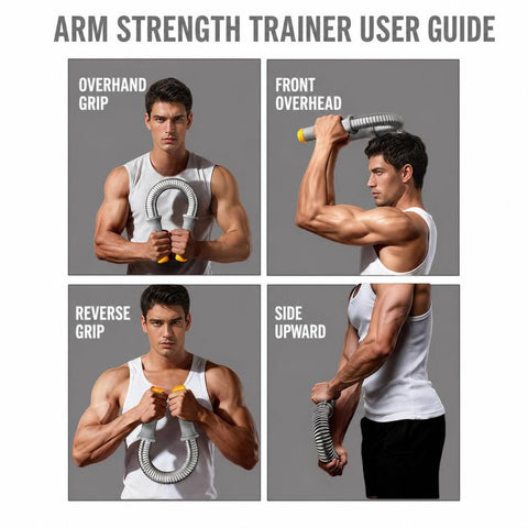 Portable Adjustable Spring Arm Exerciser Muscle Training Fitness Arm Bar, 30-40kg
