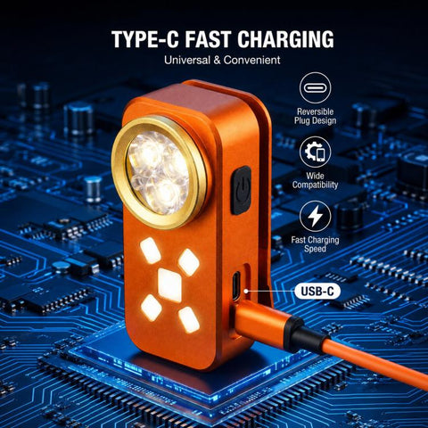E-SMARTER H30 Repair Hiking Camping Charging Work Light Outdoor Clip-On Ultra-Bright Long-Range Emergency Patrol Light