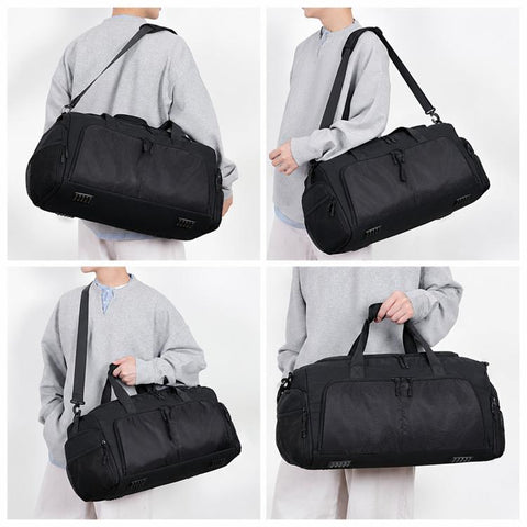 REMOID T33 Sports Gym Bag With Shoe Compartment Travel Duffel Weekender Waterproof Overnight Luggage, T33
