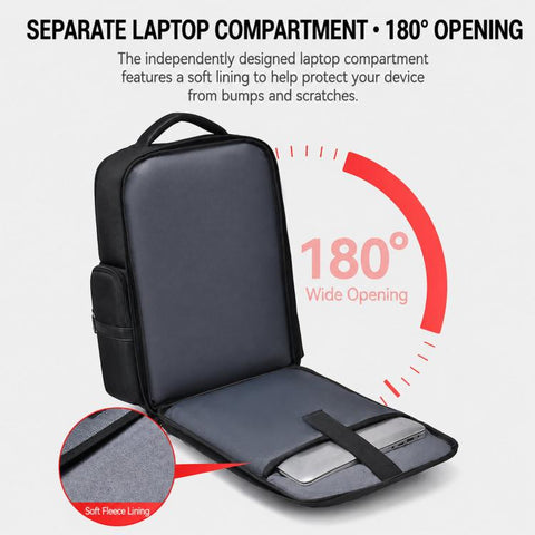 REMOID B3005 Business 15.6 inch Laptop Backpack Water Resistant Travel Commute School Daypack