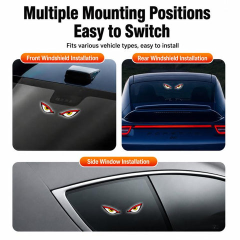 Suction Cup Blinking Solar Car Light Dynamic Multi-Mode LED Window Warning Light