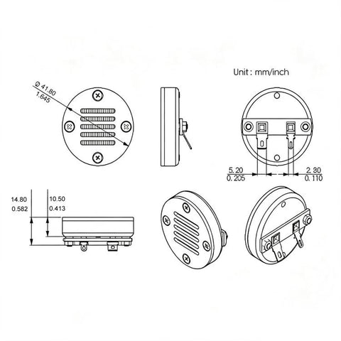 1.5 inch Tweeter Pneumatic Car Horn, AMT-42