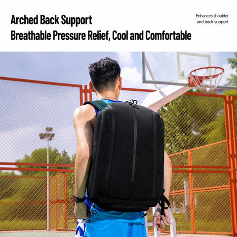 REMOID Basketball Backpack 32L Sports Gym Bag Travel Commuter Daypack With Wet Dry Separation, 049