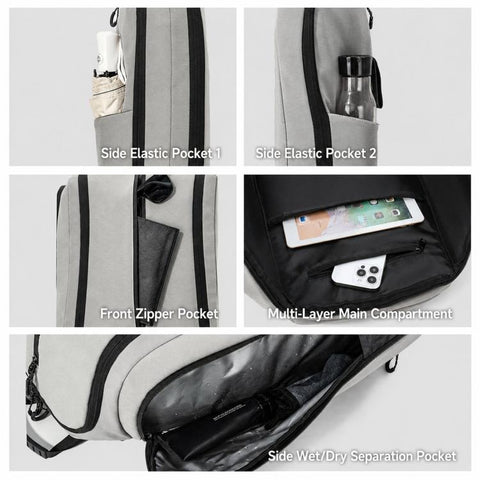 REMOID Basketball Backpack 32L Sports Gym Bag Travel Commuter Daypack With Wet Dry Separation, 049