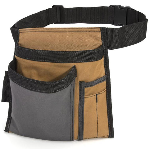 Tool Belt with Pockets Single-Side Utility Tool Pouch with Adjustable Buckle Strap Waist Apron