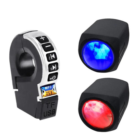 YL-053 Waterproof Hi-Fi Wristband Speaker Motorcycle Bluetooth Audio With Handlebar Control Switch, No Light, With Light