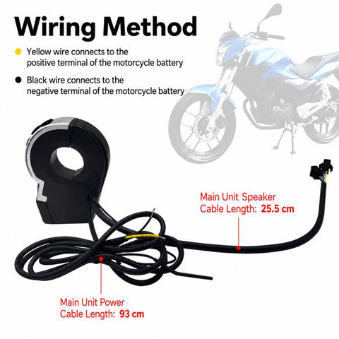 YL-037 12V Long Strip Motorcycle Speaker With Handlebar Switch Bluetooth FM Scooter Audio