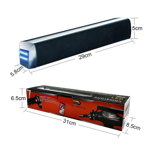 YL-037 12V Long Strip Motorcycle Speaker With Handlebar Switch Bluetooth FM Scooter Audio