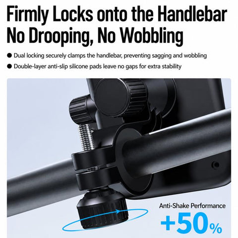 Motorcycle Shockproof Portable Riding Phone Holder Easy Access Cell Phone Mount, Handlebar, Rearview Mirror, Three-dimensional