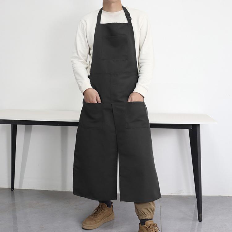 Split Leg Apron Adjustable Halter Smock with 3 Pockets for Clay Wheel Artist Florist Gardening