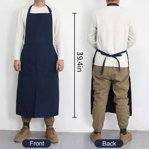 Split Leg Apron Adjustable Halter Smock with 3 Pockets for Clay Wheel Artist Florist Gardening
