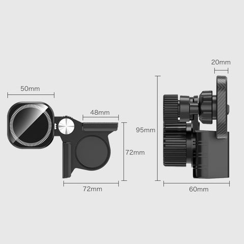 Clamp-On Magnetic Car Floating Screen Phone Holder Fits 10-21mm Screen, TY01-69