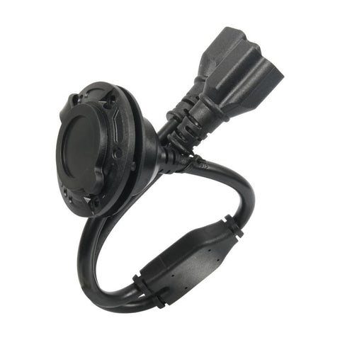 NEMA 5-15P 20A AC Port Plug with Dual Y-Splitter Cords Power Inlet for RV Camper, US Plug, Power Inlet Cord Only, with DIY Installation Kit