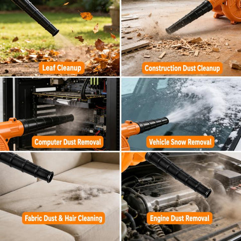 Compact Portable Ndustrial Dual Use Blower Car Dust Removal Air Blower EU Plug, COOFIX CF-EB001, COOFIX CF-EB002
