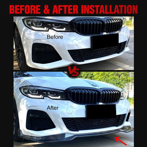 For BMW 3 Series G20 M Sport MP 2019-2022 Front Lip Decor Stickers