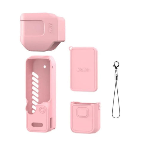 For DJI Osmo Pocket 4P BRDRC Body Protective Dustproof Silicone Case, Standard Combo Black, Standard Combo Pink, Standard Combo Blue, Standard Combo Yellow, Vlog Combo Black, Vlog Combo Pink, Vlog Combo Blue, Vlog Combo Yellow
