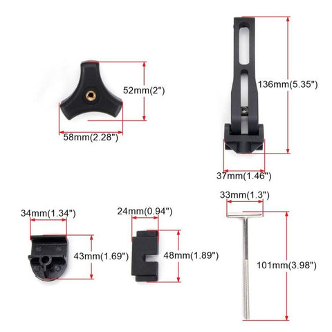 Pickup Truck Bed Cover T-type Three-fold Fixing Clamp Bolt Fastener Accessories, 2pcs /Set, 4pcs /Set