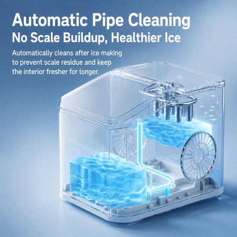 Portable Ice Maker Countertop 9 Cubes In 6-8 Mins Compact Ice Machine For RV Home, US Plug 110V, EU Plug 220V, UK Plug 220V