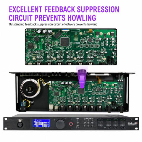PA2 Digital Audio Processor Speaker Management System 2 Input 6 Output Crossover DSP, EU Plug, US Plug, UK Plug