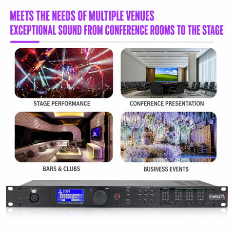 PA2 Digital Audio Processor Speaker Management System 2 Input 6 Output Crossover DSP, EU Plug, US Plug, UK Plug