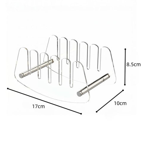 Acrylic Desk File Organizer Multi-Slot Mail Sorter and Letter Holder for Home Office Desk, YX254 Black, YX254 Clear