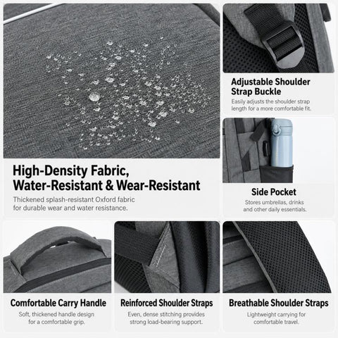 REMOID 17 inch Laptop Backpack Water-Resistant Travel Business Bag With USB Port