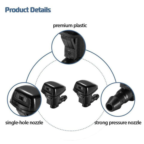2-Piece Set Front Windshield Washer Nozzles For Toyota Corolla E120 / Camry XV20, OEM: 85381-AE020, Windshield Washer Nozzles